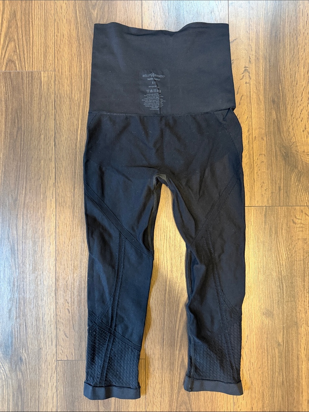 Black Maternity/Supportive Crop Leggings - Belly Bandit